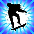 Skate boy silhouette