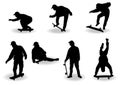 Skate boy silhouettes