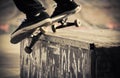Skate grind trick detail