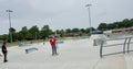 Skate Park, Police Station and Civic Center on Austin Peay Highway, Memphis, TN Royalty Free Stock Photo