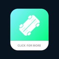 Skate, Skateboard, Sport Mobile App Button. Android and IOS Glyph Version