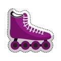 Skate wheel sport equipment icon Royalty Free Stock Photo