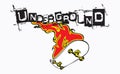 Underground Skateboard. Set of Skateboard labels and elements. Vector Skate set illustration template tattoo Royalty Free Stock Photo