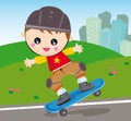 Skateboard boy Royalty Free Stock Photo