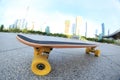 Skateboard on city