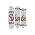Skateboard Design Set Royalty Free Stock Photo