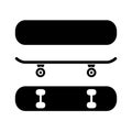 Skateboard from different angles, set skate icon Ã¢â¬â vector