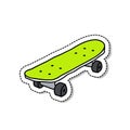 Skateboard doodle icon