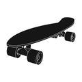 Skateboard.Extreme sport single icon in black style vector. Royalty Free Stock Photo