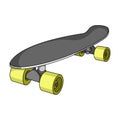 Skateboard.Extreme sport single icon in cartoon style vector symbol stock illustration web. Royalty Free Stock Photo