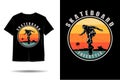 Skateboard freestyle silhouette t shirt design