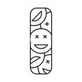 skateboard graphics line icon vector illustration
