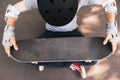Skateboard halmet, elbow and gloves protection