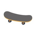 Skateboard Illustration with Gray Deck Royalty Free Stock Photo