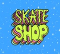 Skateboard label for typography. Vintage retro Template for t-shirt and logo. Hand Drawn engraved sketch for shop, skate