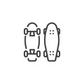 Skateboard line icon