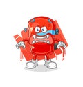 Skateboard monster vector. cartoon character Royalty Free Stock Photo