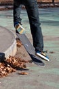 Skateboard Ollie Trick Royalty Free Stock Photo