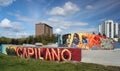 Skateboard park graffiti and graphics