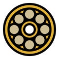 Skateboard roller icon, outline style