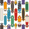 Skateboard Seamless Pattern Background