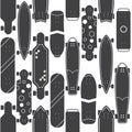 Skateboard Seamless Pattern Background