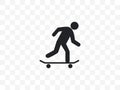 Skateboard, skateboarder icon. Vector illustration, flat design.