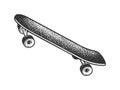 Skateboard sketch vector illustration