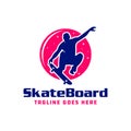 Skateboard sport game logo design