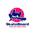 Skateboard sport game logo design