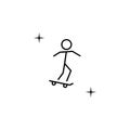 Skateboard, sport icon. Element of sport thin line icon