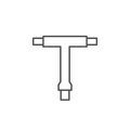 Skateboard tool line outline icon