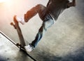 Skateboarder doing a trick