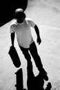 Skateboarder Dude Silhouette Royalty Free Stock Photo