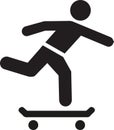 Skateboarder icon Royalty Free Stock Photo