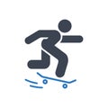 Skateboarder Icon Royalty Free Stock Photo