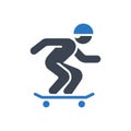 Skateboarder icon Royalty Free Stock Photo