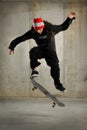 Skateboarder Jumping