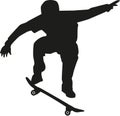 Skateboarder jumping