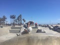 Skateboarder in los ÃÂ¡ngeles venice beach Royalty Free Stock Photo