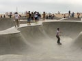 Skateboarder at Venice Beach skate park pool Royalty Free Stock Photo