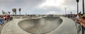 Skateboarder at Venice Beach skate park pool Royalty Free Stock Photo