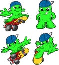 Skateboarding Booger Set Royalty Free Stock Photo