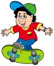 Skateboarding boy Royalty Free Stock Photo