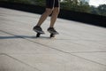 Skateboarding with freeline outdoors Royalty Free Stock Photo