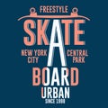 Skateboarding New York t-shirt graphic design