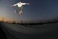 Skateboarding at night Royalty Free Stock Photo