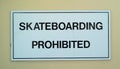 Skateboarding prohibited sign Royalty Free Stock Photo