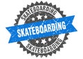 Skateboarding stamp. skateboarding grunge round sign.