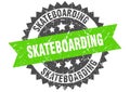 skateboarding stamp. skateboarding grunge round sign.